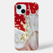 Crimson Gold Splash iPhone Case (Rückseite)