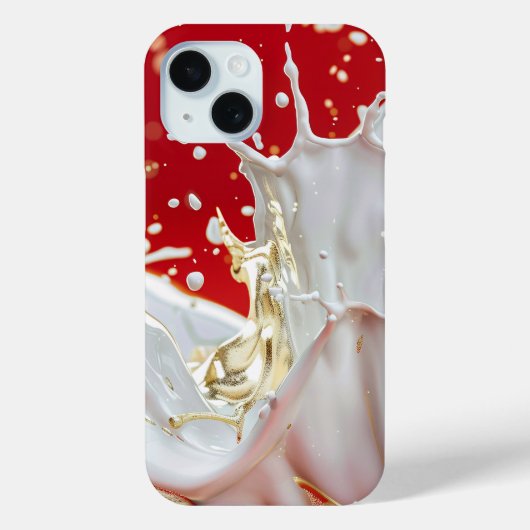 Crimson Gold Splash iPhone Case (Rückseite)