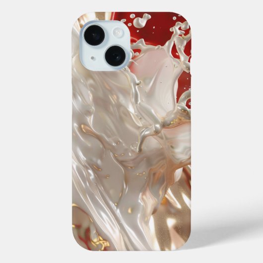Crimson Gold Splash iPhone Case (Rückseite)