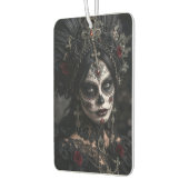 Crimson Gothic Calavera – Schwarze Rose Autolufterfrischer (Links)