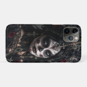 Crimson Gothic Calavera – Schwarze Rose Case-Mate iPhone Hülle (Rückseite (Horizontal))