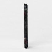 Crimson Gothic Calavera – Schwarze Rose Case-Mate iPhone Hülle (Hinten/Links)