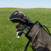 Crimson Gothic Calavera – Schwarze Rose Golf Headcover (In SItu)