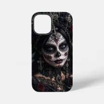 Crimson Gothic Calavera – Schwarze Rose