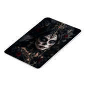 Crimson Gothic Calavera – Schwarze Rose Magnet (Linke Seite)