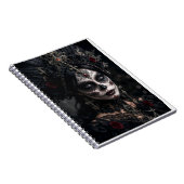 Crimson Gothic Calavera – Schwarze Rose Notizblock (Rechte Seite)
