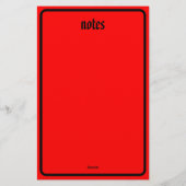 Crimson Gothic Film Stationary Briefpapier (Rückseite)