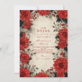 Crimson Gothic Floral Soirée Einladung (Vorderseite)