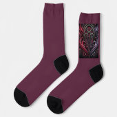 Crimson Gothic Socks - Crew Socks Socken (Linkes Detail)