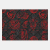 Crimson Gothic Vampyre Anatomie Geschenkpapier Set (Vorderseite 2)