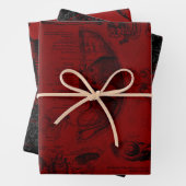Crimson Gothic Vampyre Anatomie Geschenkpapier Set (Beispiel)