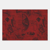 Crimson Gothic Vampyre Anatomie Geschenkpapier Set (Vorderseite)