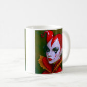 Crimson Harlequin Kaffeetasse (VorderseiteRechts)