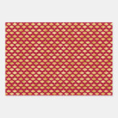 Crimson Harmony: Japanisches Musterverpackungspapi Geschenkpapier Set (Vorderseite 3)