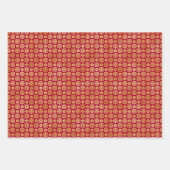 Crimson Harmony: Japanisches Musterverpackungspapi Geschenkpapier Set (Vorderseite 2)