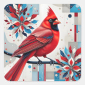 Crimson Harmony Quadratischer Aufkleber (Vorderseite)