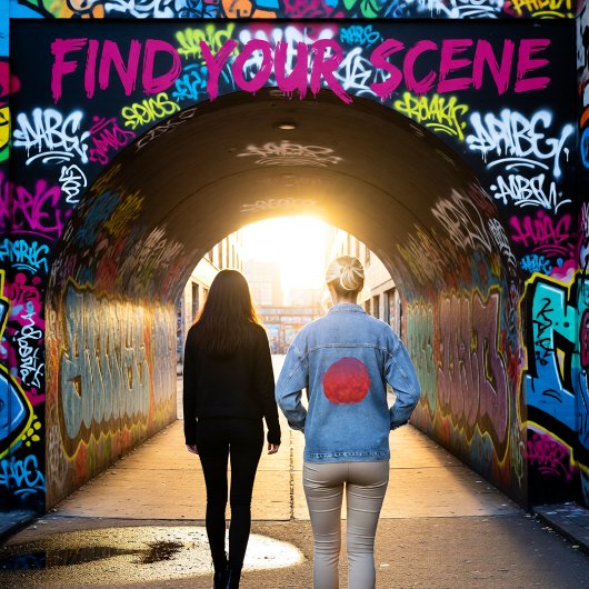 Crimson Haze in Dusk Jeansjacke