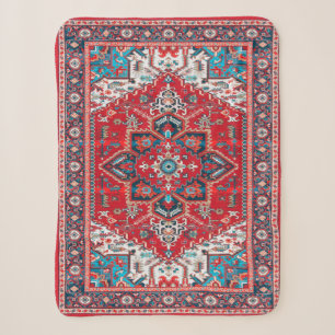 Crimson Heirloom: Marokkanischer Teppichkunst-Erbe Sherpadecke