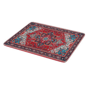 Crimson Heirloom: marokkanisches Erbe Rug Art Schneidebrett