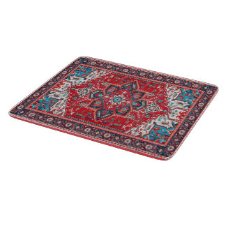 Crimson Heirloom: marokkanisches Erbe Rug Art Schneidebrett