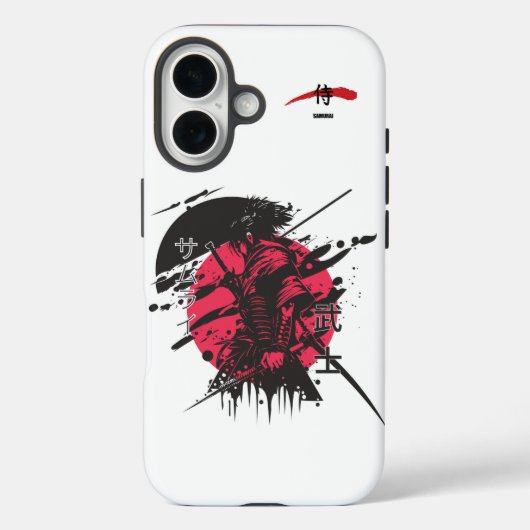 Crimson Honor: Samurai-Krieger Case-Mate iPhone Hülle (Rückseite)