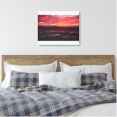 Crimson Horizon Leinwanddruck (Insitu (Schlafzimmer))