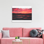 Crimson Horizon Leinwanddruck (Insitu (Wohnzimmer))