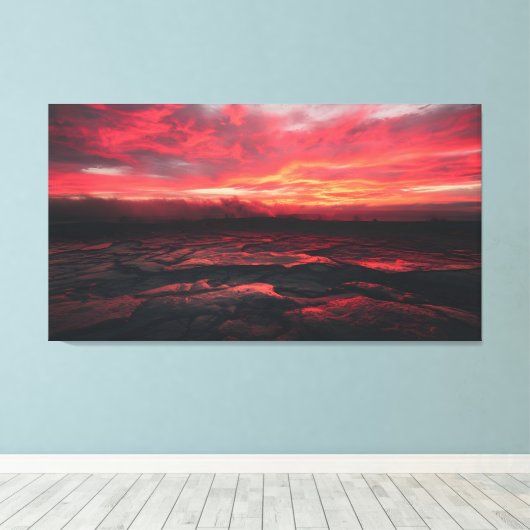 Crimson Horizon Leinwanddruck (Insitu (Holzboden))