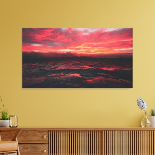 Crimson Horizon Leinwanddruck (Insitu (Wohnzimmer))