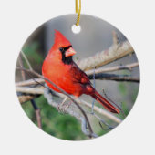 Crimson Kardinal Wappen Premium Ornament (Vorne)