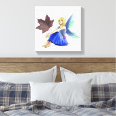 Crimson King Maple Tree Fairy mit Leaf Leinwanddruck (Insitu (Schlafzimmer))