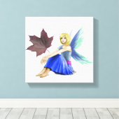 Crimson King Maple Tree Fairy mit Leaf Leinwanddruck (Insitu (Holzboden))