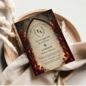 Crimson Lantern Gothic Wedding Einladung