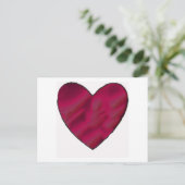 Crimson Liebe Heart Postkarte (Stehend Vorderseite)