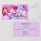 Crimson, Lilac, rosa Abstrakte Visitenkarte (Vorne/Hinten)