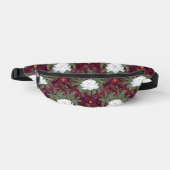 Crimson Lotus Elegance Muster - Der weiße Lotus Bauchtasche (Vorderseite)