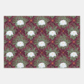 Crimson Lotus Elegance Muster - Der weiße Lotus Geschenkpapier Set (Vorderseite 2)