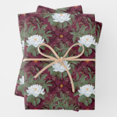 Crimson Lotus Elegance Muster - Der weiße Lotus Geschenkpapier Set (Beispiel)