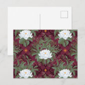 Crimson Lotus Elegance Muster - Der weiße Lotus Postkarte (Vorne/Hinten)