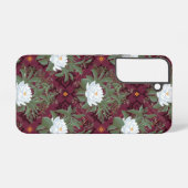 Crimson Lotus Elegance Muster - Der weiße Lotus Samsung Galaxy Hülle (Rückseite (Horizontal))