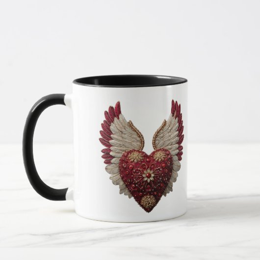 "Crimson Love Wings" Tasse (Links)