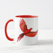 Crimson Macaw/Roter Papagei Tasse (Links)