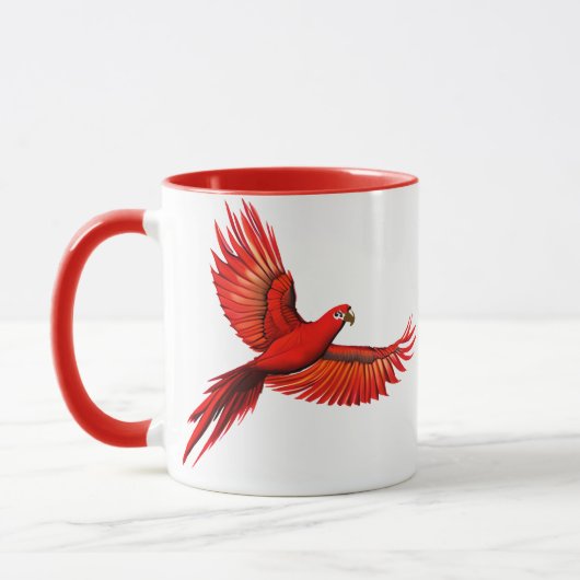 Crimson Macaw/Roter Papagei Tasse (Links)