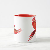 Crimson Macaw/Roter Papagei Tasse (Zentrum)