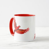 Crimson Macaw/Roter Papagei Tasse (Vorderseite Links)