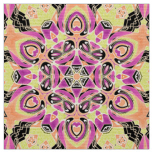 Crimson , Mandala , Mandala , Limon , Stoff