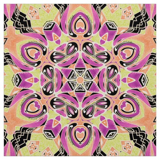 Crimson , Mandala , Mandala , Limon , Stoff (Muster)