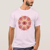 Crimson Mandala Mens Angepasst T - Shirt (Vorderseite)