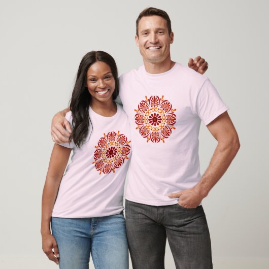 Crimson Mandala Mens Angepasst T - Shirt (Unisex)