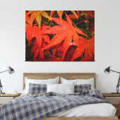 Crimson Maple-Blätter - Leinwanddruck (Insitu (Schlafzimmer))